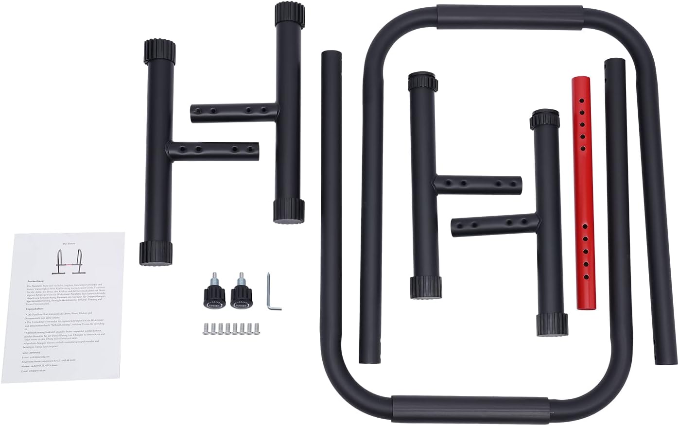 Heavy Duty Dip Stand Adjustable Fitness Parallel Bars for Tricep Dips, 440 LBS Y815