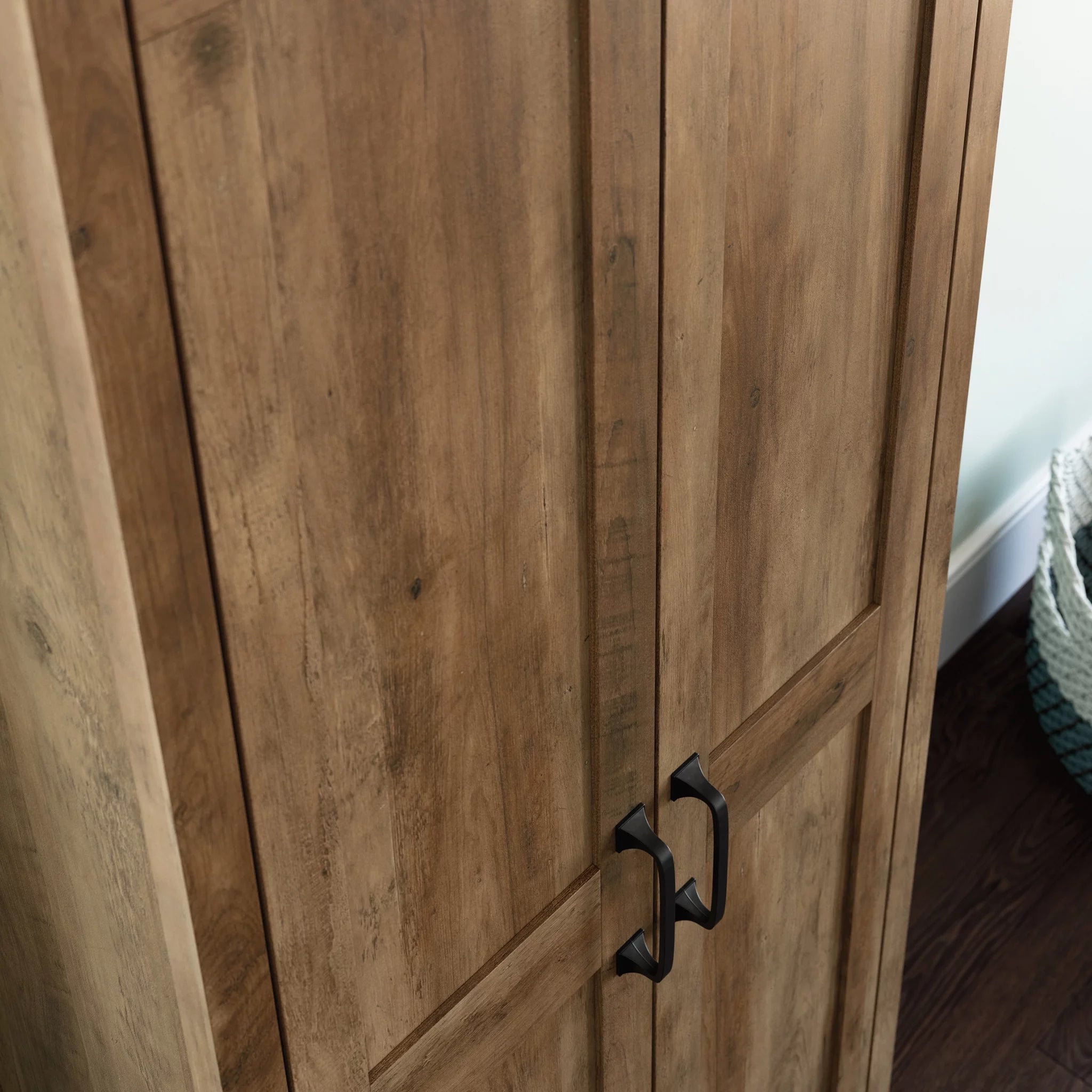 Sauder Two-Door Storage Cabinet, Rural Pine Finish I9609