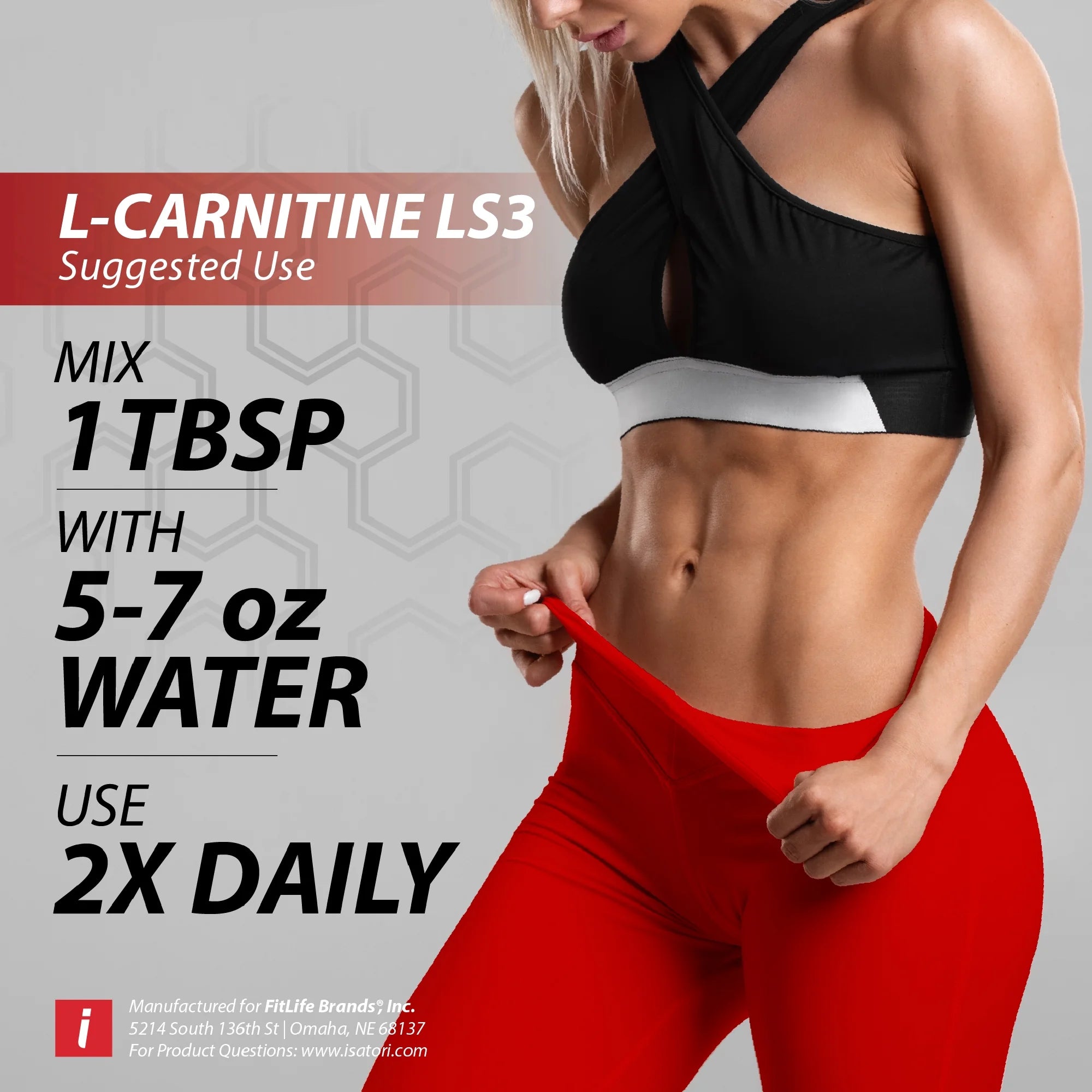 iSatori L-Carnitine LS3 Concentrated Liquid Metabolic Enhancer - Strawberry Kiwi 1500mg Z687