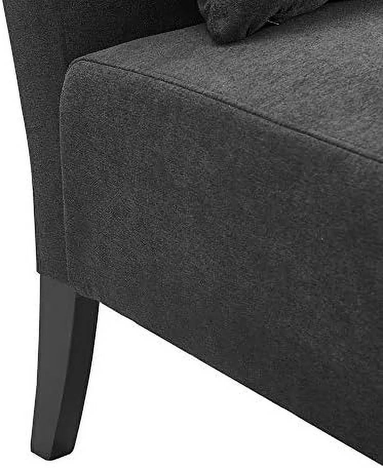HOOMZNB Palisades Slipper Accent Chair Modern Armless Light Gray Y4292