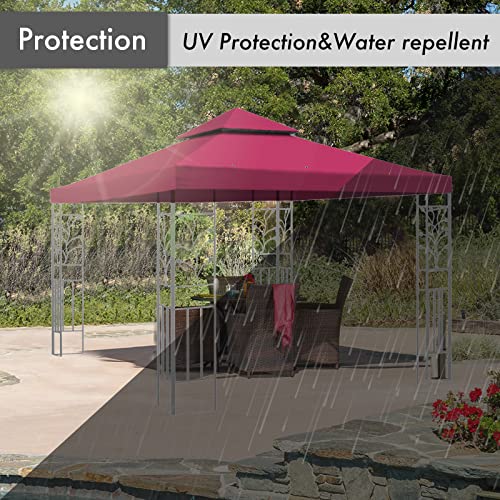Gazebo Canopy Replacement Top 10x10 FT Grey R8604