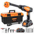 SEALIGHT Cordless Pressure Washer, 970PSI Portable Power Washer with 2pcs Rechargeable 3.0Ah Batteries/ 6-in-1 Nozzle/ 45-Degree Nozzle, Handheld Cleaner for Car/Bike/Fence/Garden/Floor/Yard