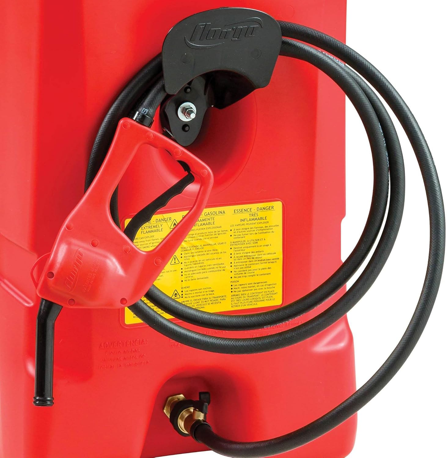 Scepter 14 Gallon Portable Gas Fuel Tank Container with Siphon Pump, 2 Pack, Red M895004