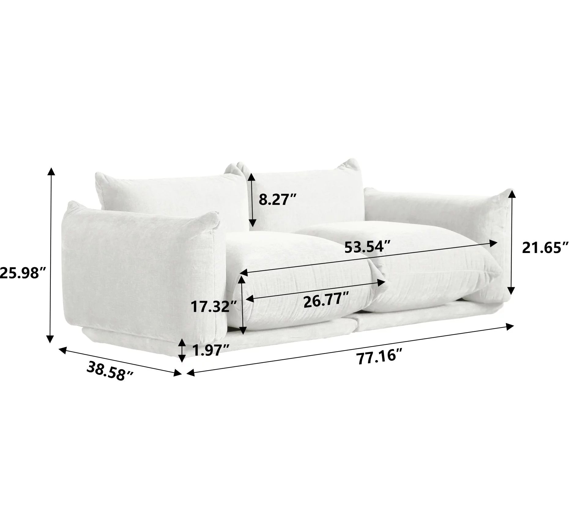 Magic Home Convertible Modular Sectional Sofa Chenille Couch Beige O56890