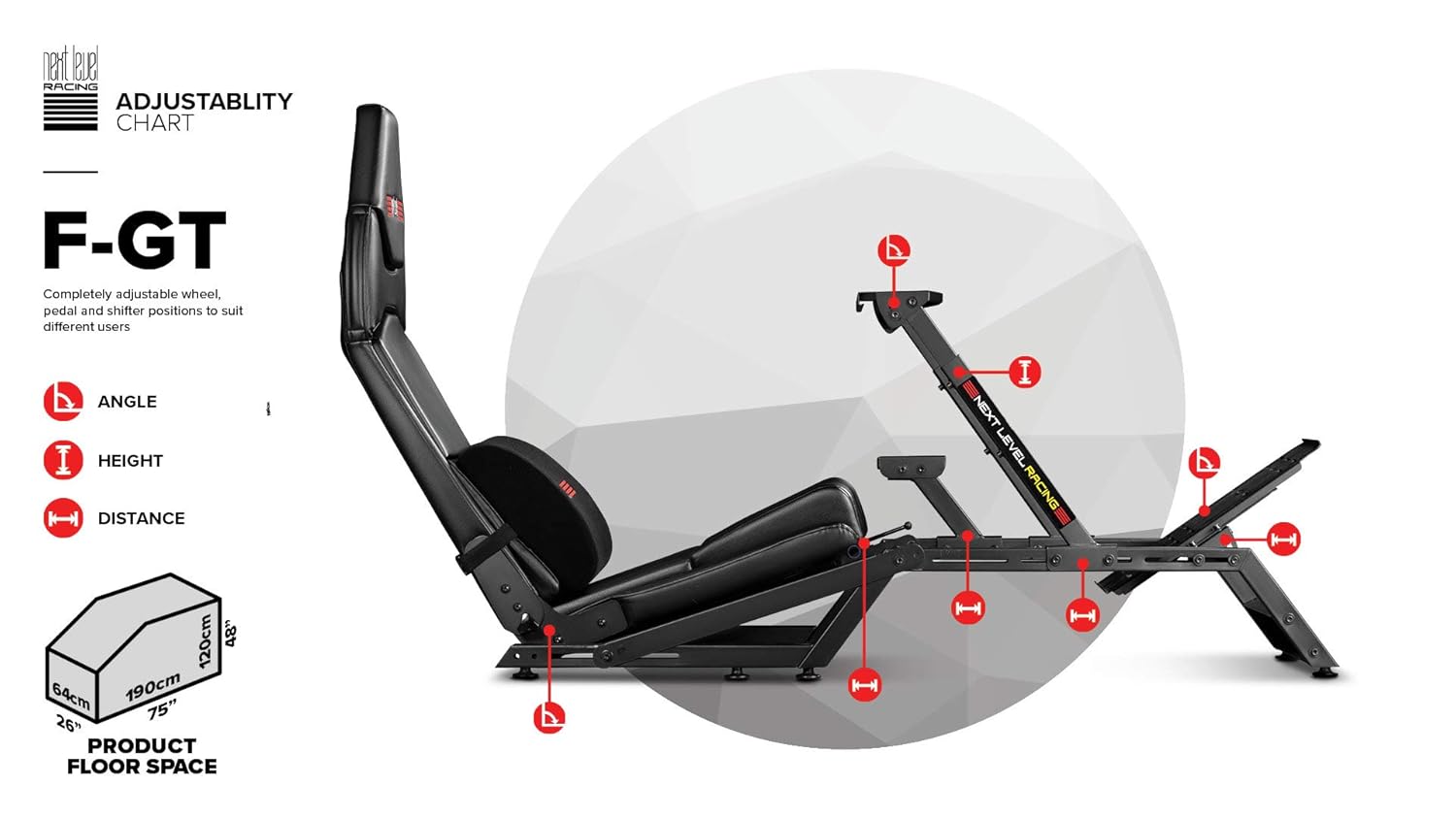 Next Level Racing F-GT Simulator Cockpit (NLR-S010) Renewed U20430
