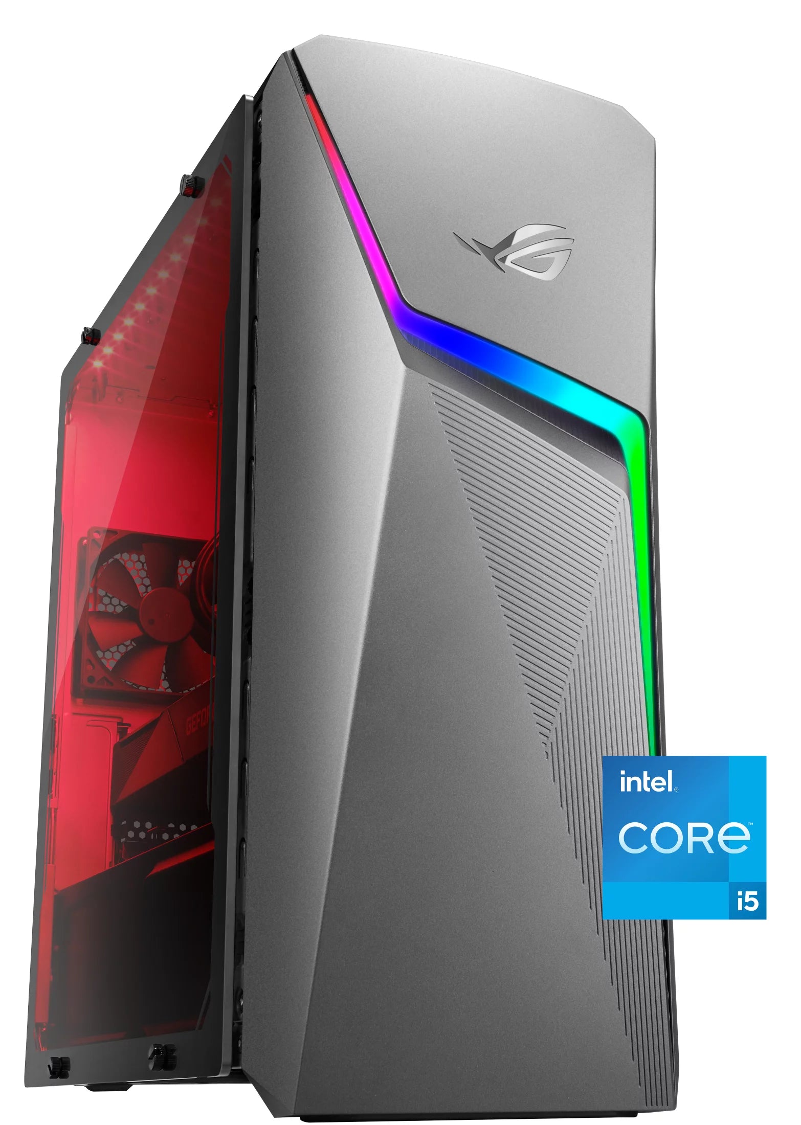 ASUS ROG Strix Intel Core i5 RTX 3050 Desktop, 8GB RAM, 512GB SSD, Gray N199