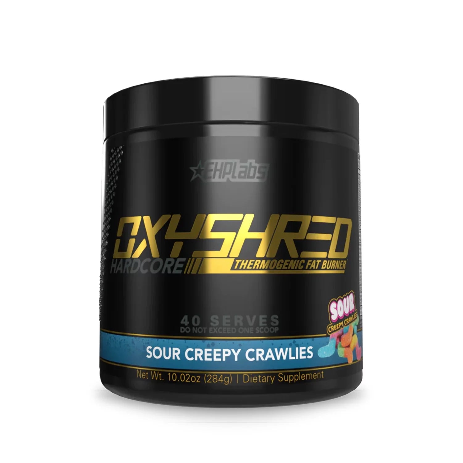 EHP Labs OxyShred Hardcore Thermogenic Pre Workout Powder, Lemon Sherbet, 40 Servings O108