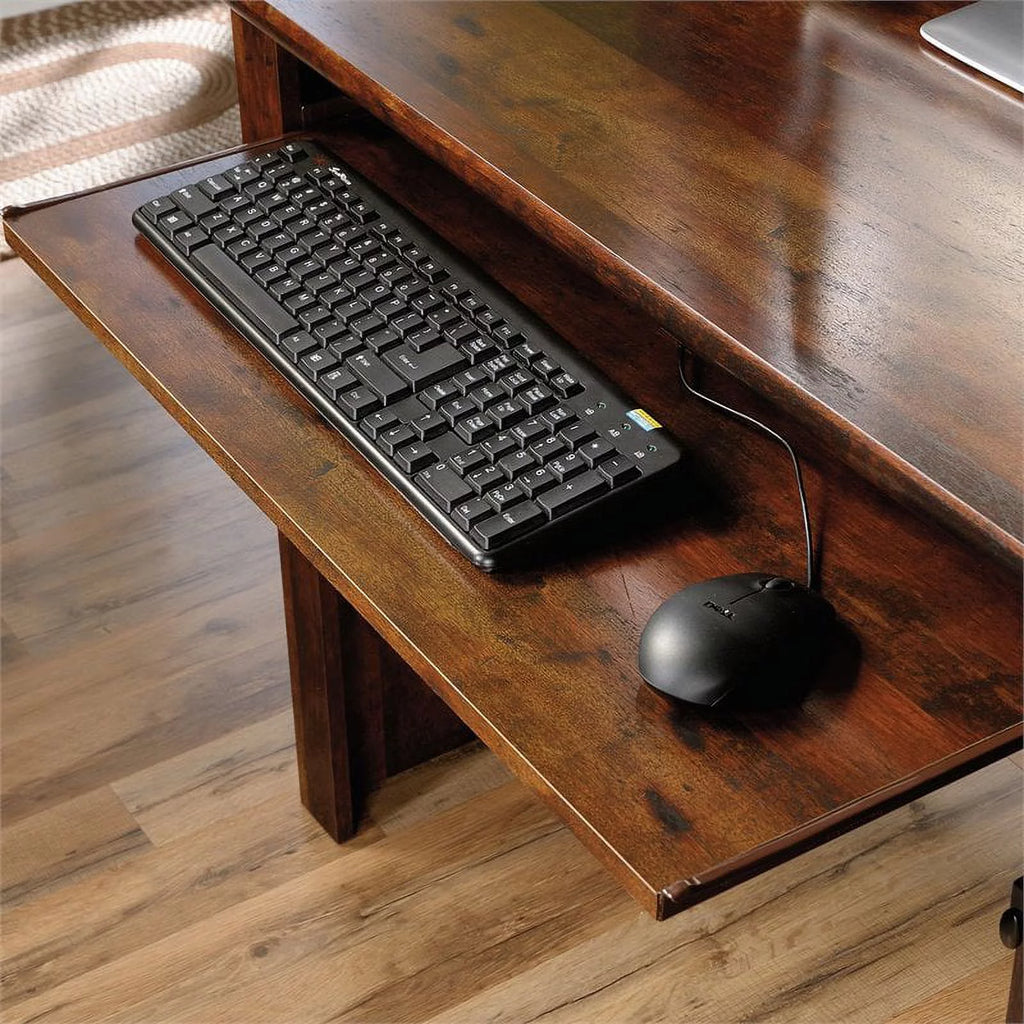 Pemberly Row Computer Desk with Hutch, Curado Cherry J48760