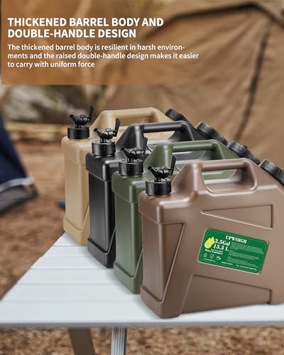 5 Gallon Water Jug & 2.6Gal Collapsible Water Bag Set, BPA Free, Leak-Proof for Camping Hiking U661008