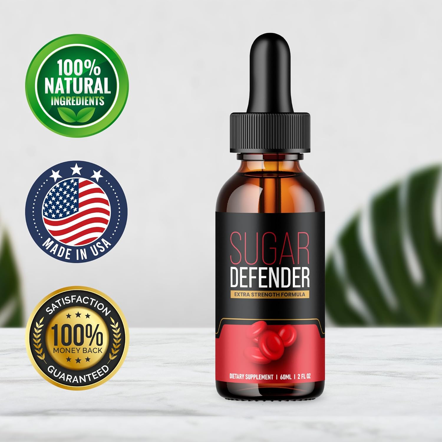 Sugar Defender Drops - Official Formula - Extra Strength Liquid Supplement with Chromium U6400