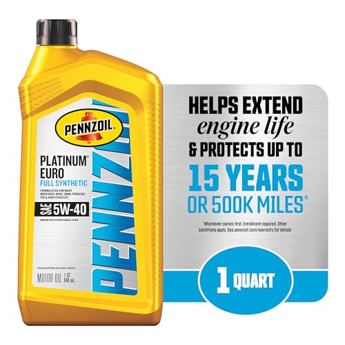 Pennzoil Platinum Euro L Full Synthetic 5W-30 Motor Oil, 5-Quart Q539961