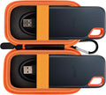 Holds 2 SSD Hard Drive Case Compatible with SanDisk 1TB/2TB/250GB/500GB Extreme Portable External SSD - SDSSDE60-G25, Also for USB 3.2 Gen 2 - SDSSDE61 (Not Fit for Sandisk Extreme Pro) - Orange