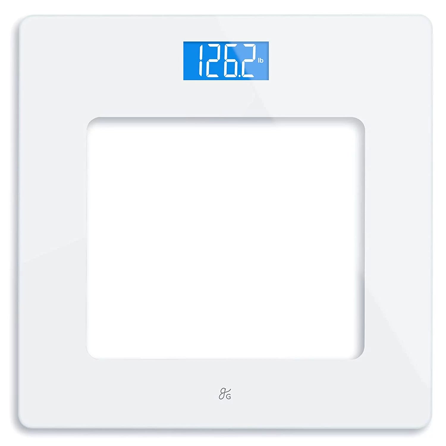 Greater Goods Digital Weight White Bathroom Scale, Accurate Glass Scale, Non-Slip & Scratch Resistant, Body Weight
