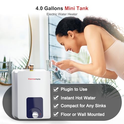 thermomate Mini Tank Water Heater Electric, 2.5 Gallon Under Sink, 120V E908189
