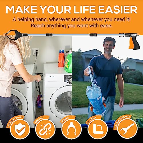 EZPIK® Folding Grabber Reacher 43 Inch with Magnets and Rotating Head B7522