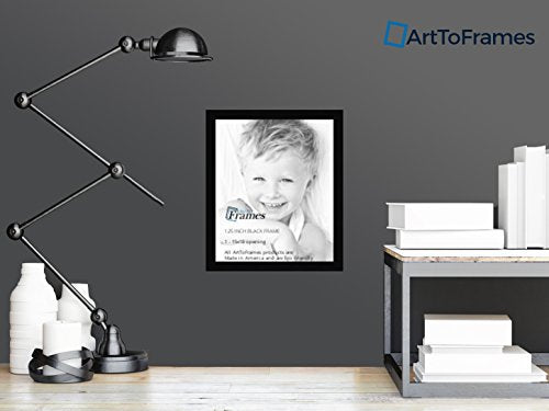 ArtToFrames 10x20 Inch Black Picture Frame with Regular Glass U320