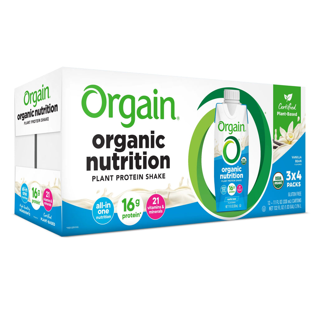 Orgain Organic Vegan Protein Shake, Vanilla Bean, 11oz, 12ct M15442