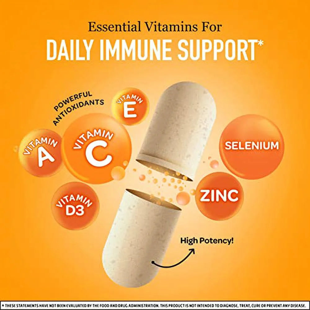 Airborne Vitamin C 500mg Capsules with Zinc & Selenium, 60ct F33038