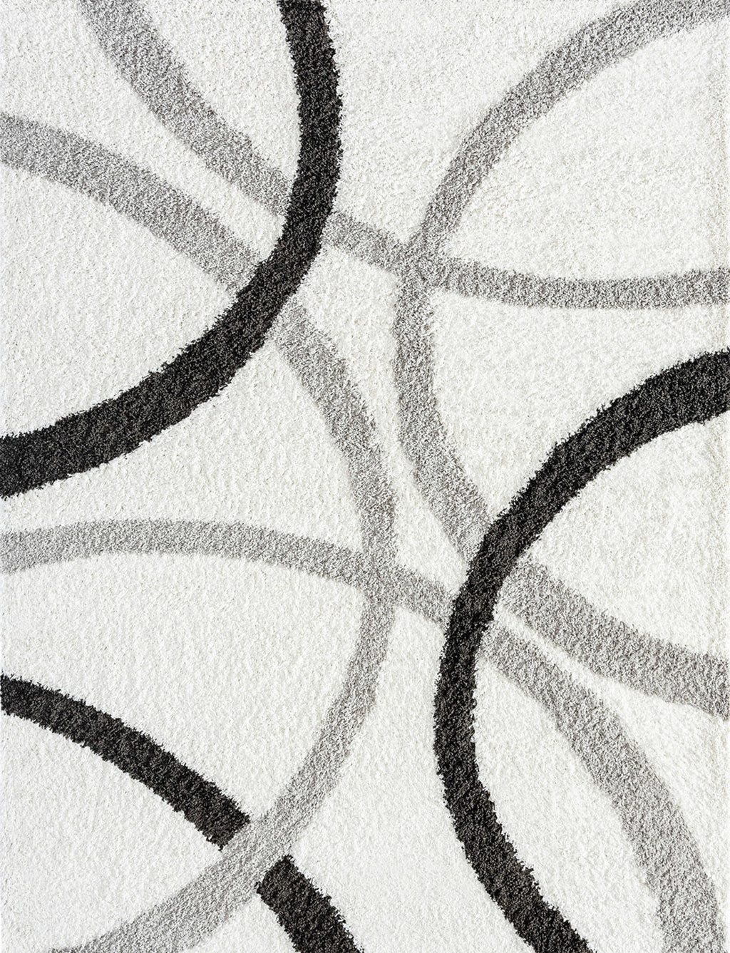 Modern White 4x6 Area Rug for Living Room Bedroom Indoor A4420