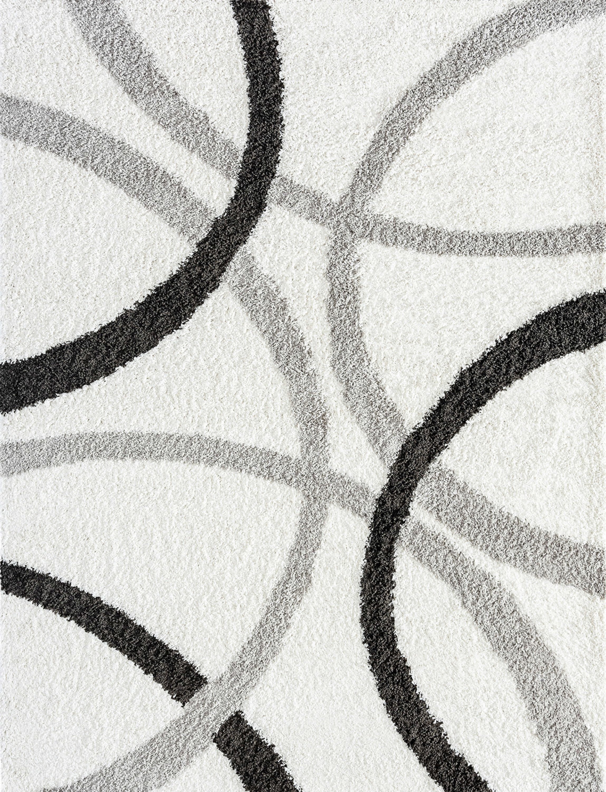 Modern White 4x6 Area Rug for Living Room Bedroom Indoor A4420
