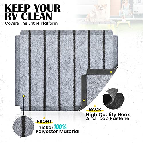 3-Level Adjustable Aluminum Folding RV Steps, 1000 lb Capacity G461