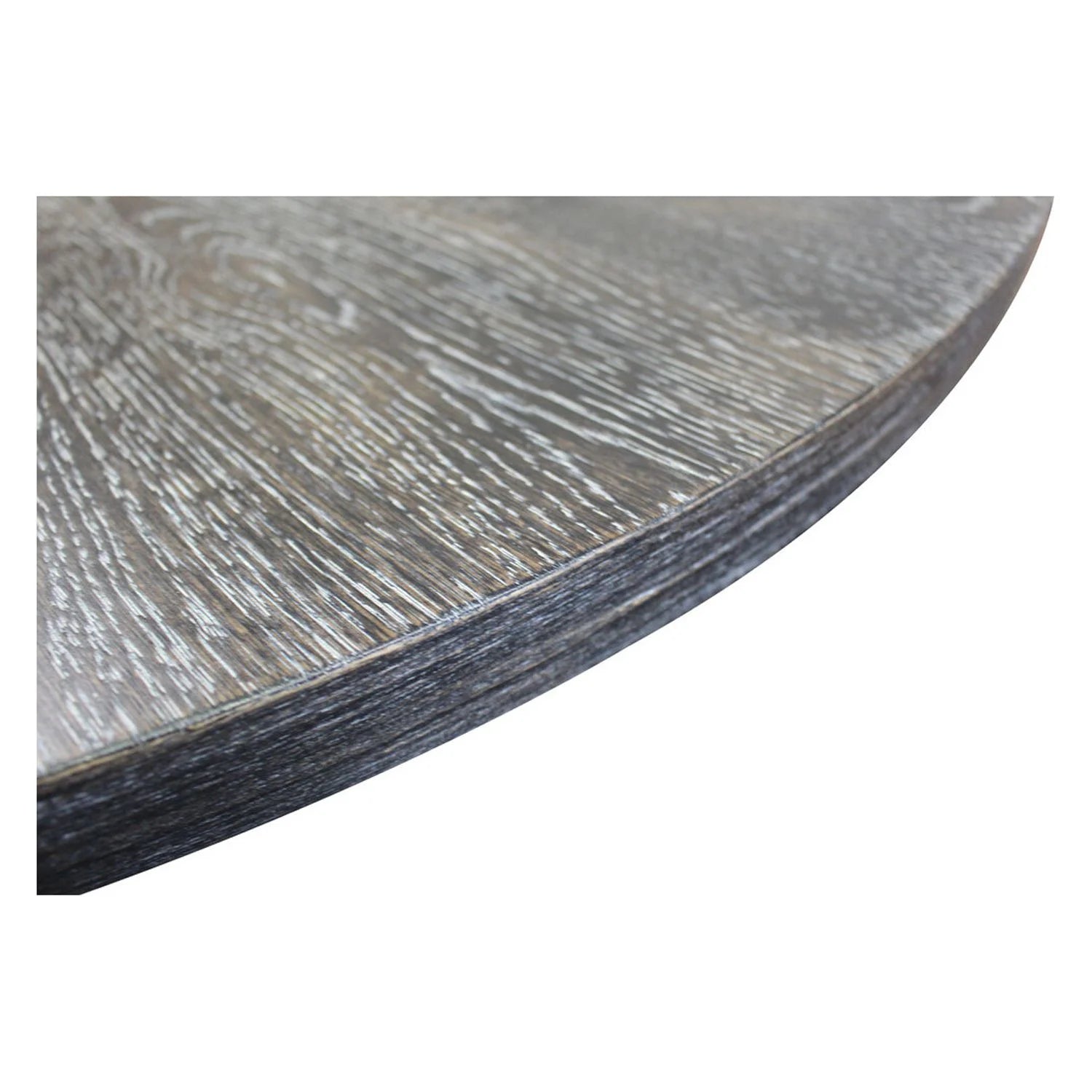 Master Farmhouse Style Wood Round Dining Table in Weathered Gray H386225