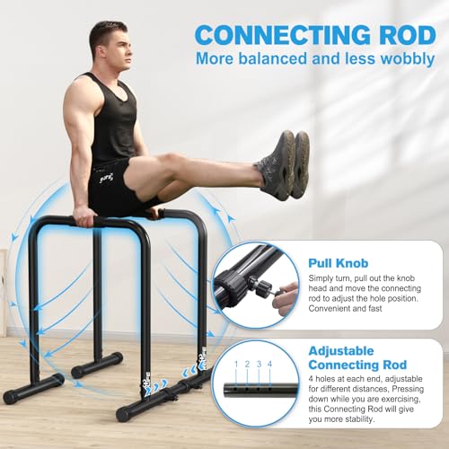 RELIFE Dip Station Heavy Duty Dip Stands Fitness Workout Bar D12212