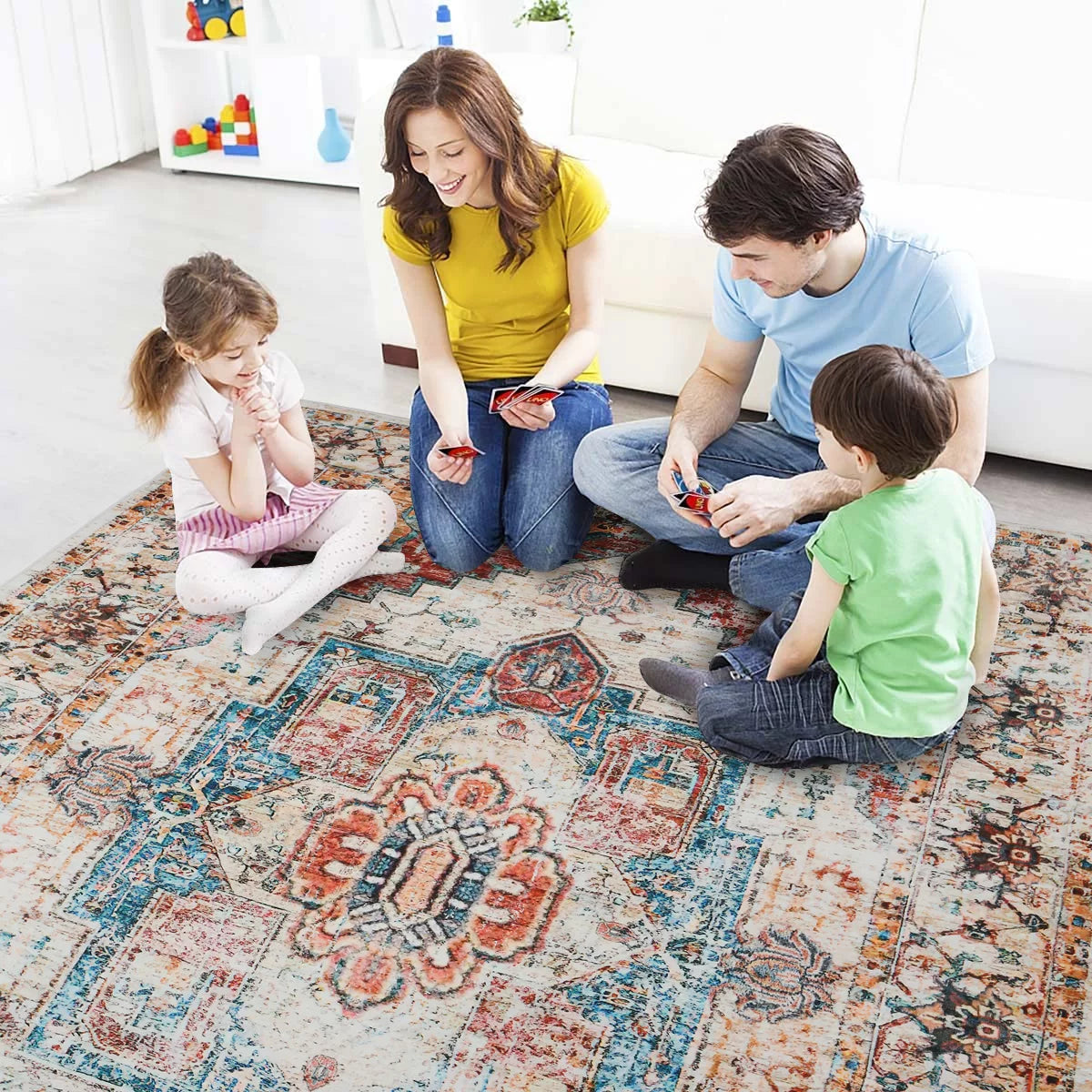Lochas Vintage Bohemian Area Rug 5' x 8' Orange I20647