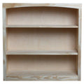 Pemberly Row 36" x 36" Traditional Pine Wood Bookcase in Natural