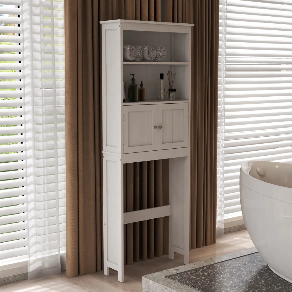 Over The Toilet Storage Cabinet with 2 Doors, White E9825