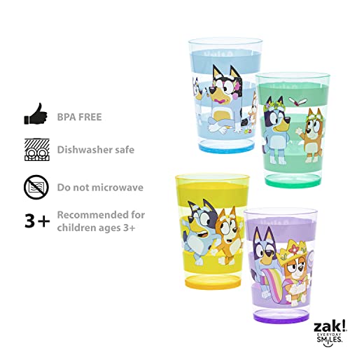 Zak Designs CoComelon Nesting Tumbler Set 14.5 oz 4-Pack Plastic Cups S599
