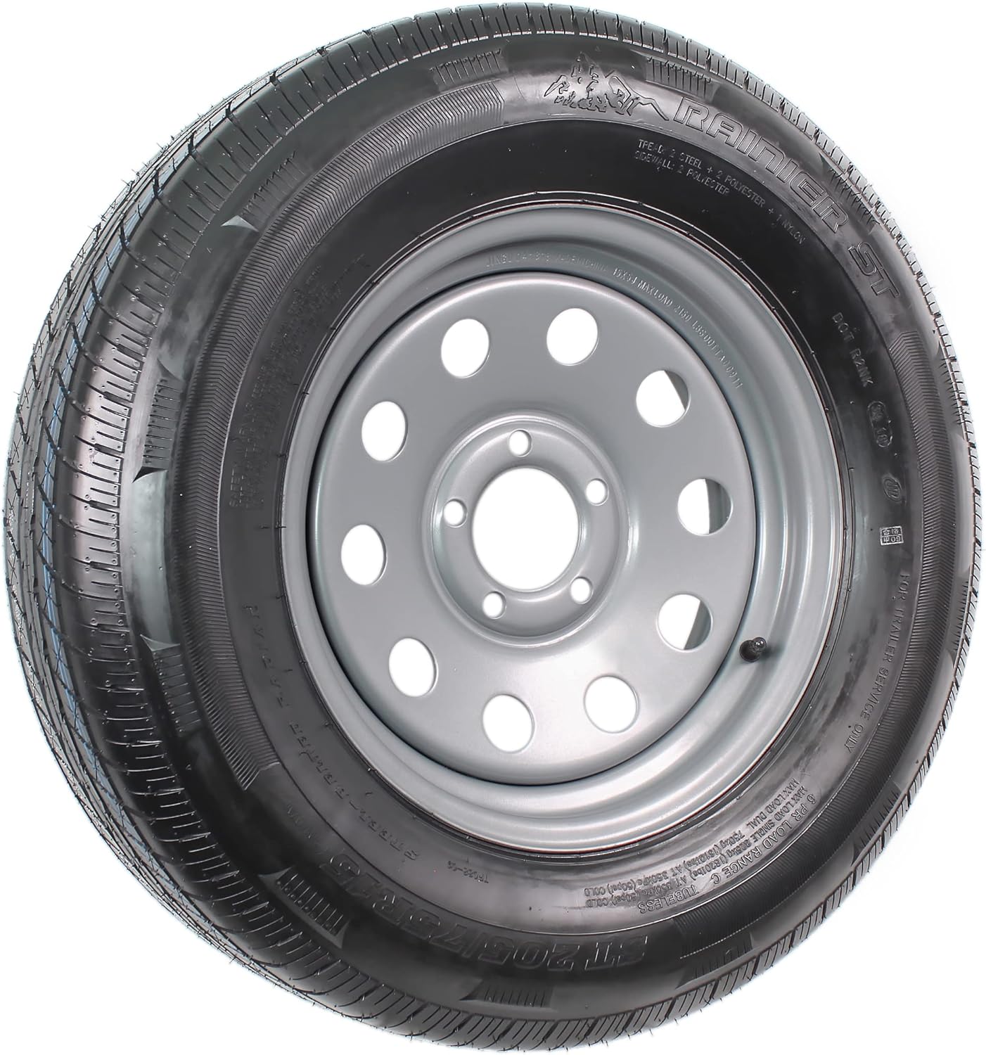 Radial Trailer Tire on Rim ST205/75R15 5 Lug Wheel X287
