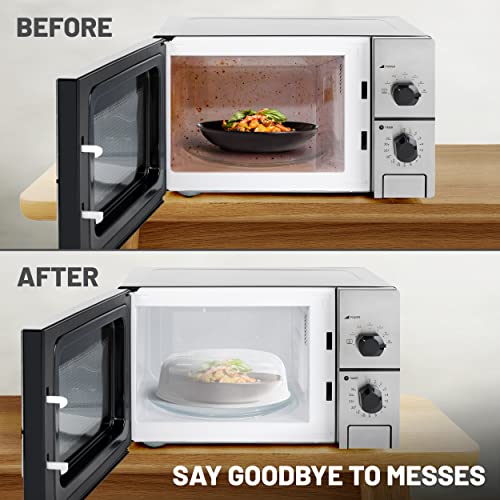 Microwave Cover for Food, Splatter Proof, Steam Vents, 10 Inch, 2 PK by RamPro S9365