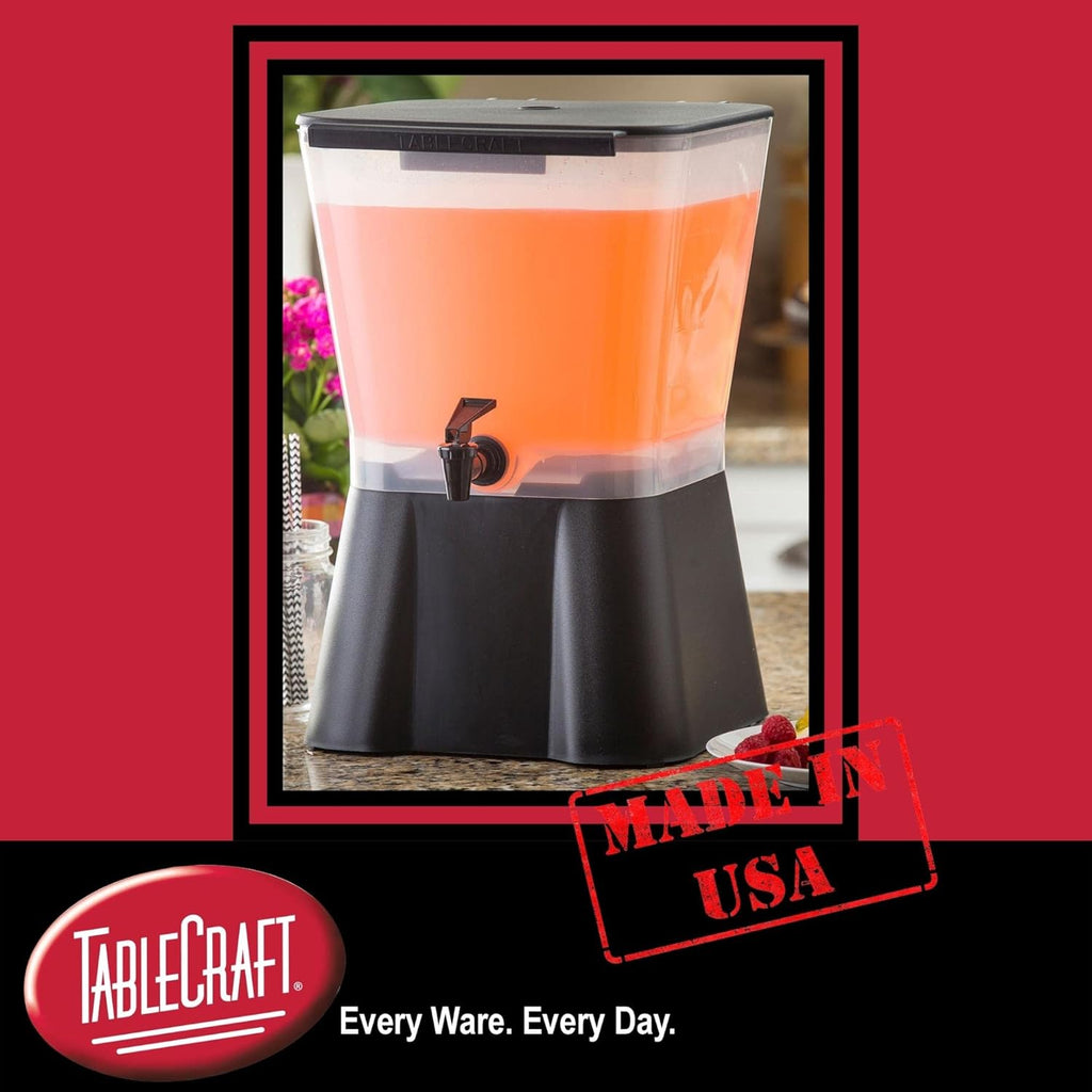 Tablecraft 1053 Plastic Beverage Dispenser, 5-Gallon, Black U62693