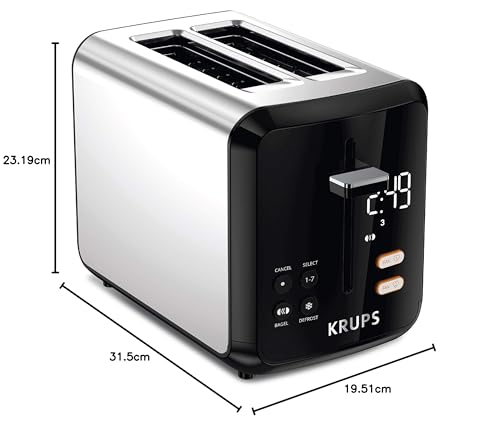 KRUPS Express 2 Slice Toaster Stainless Steel with Wide Slots A527241
