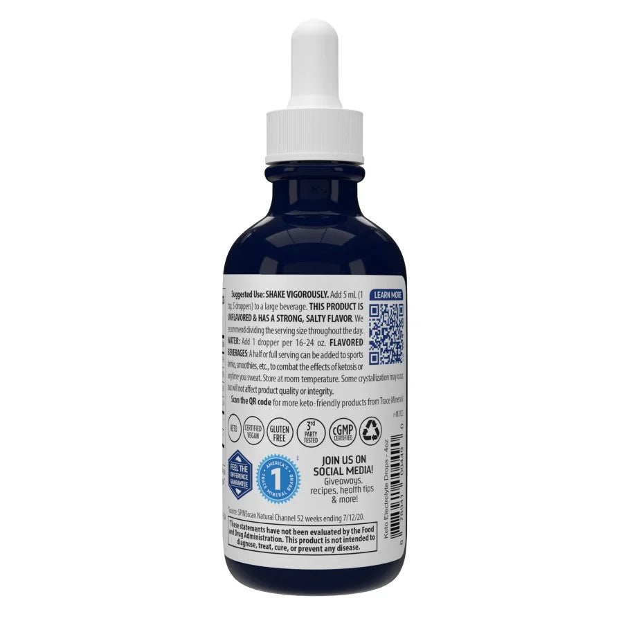Trace Minerals Keto Electrolyte Drops, 24 Servings A4035