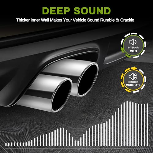 AUTOSAVER88 3" Inlet Black Stainless Steel Exhaust Tip H579166