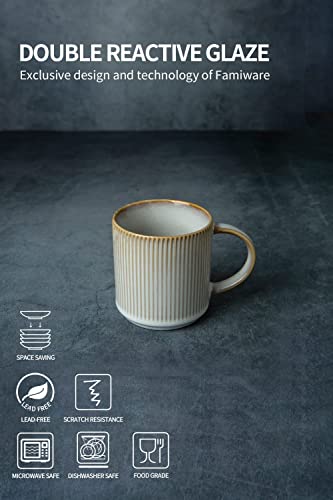 famiware Coffee Mug Set for 6, 12 oz Smoky Blue O254624