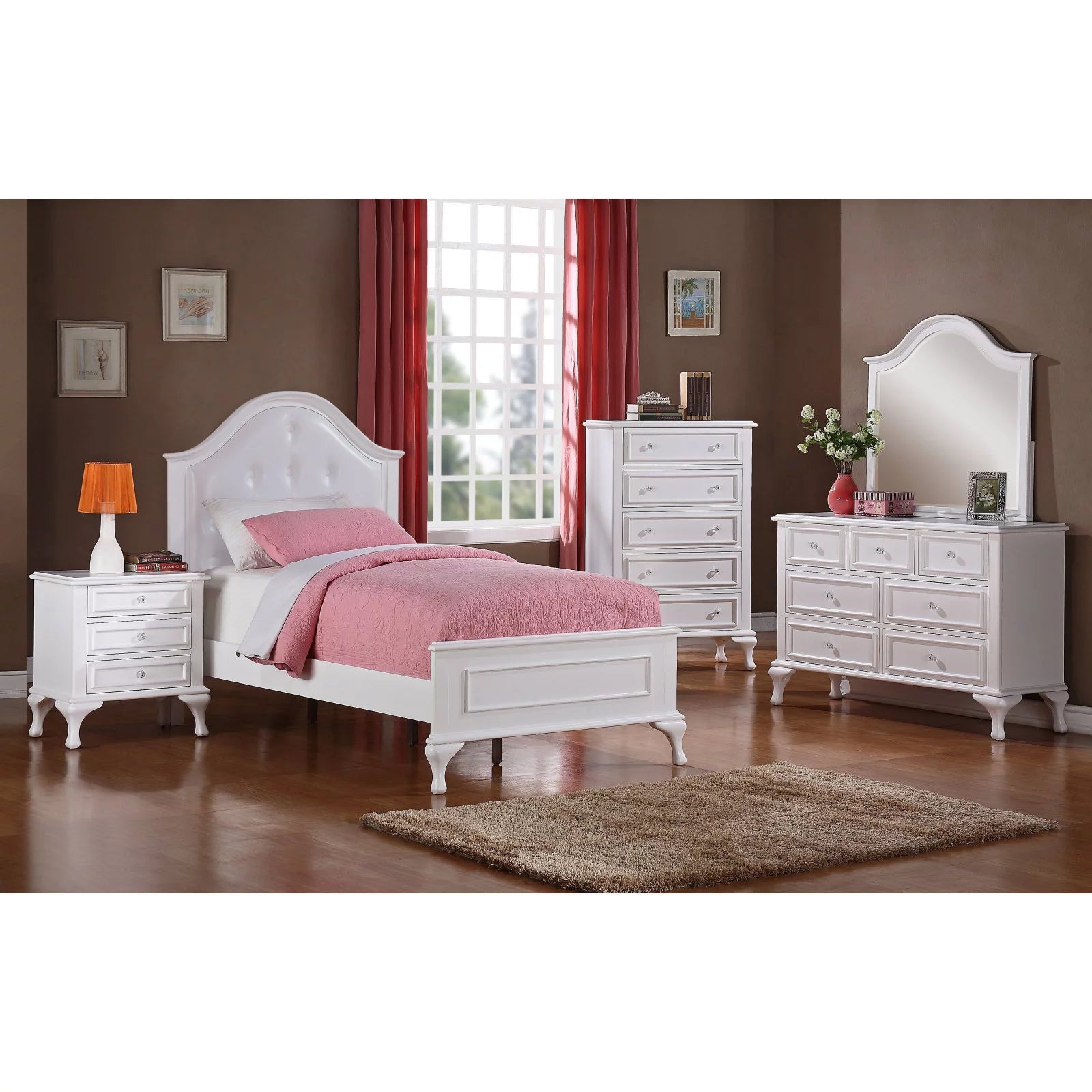 Picket House Furnishings Jenna 3 Drawer Nightstand, White M91983