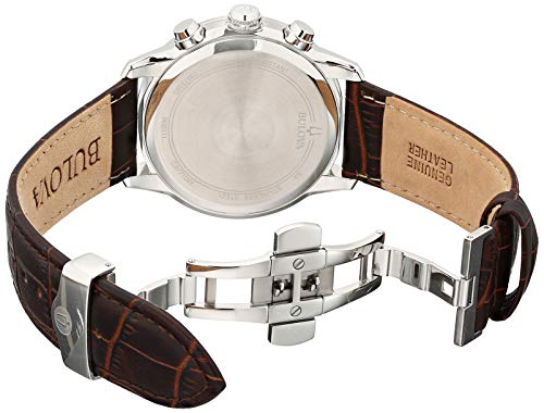 Bulova Men's Classic Sutton 6-Hand Chronograph Calendar Leather Strap Quartz Watch P77879