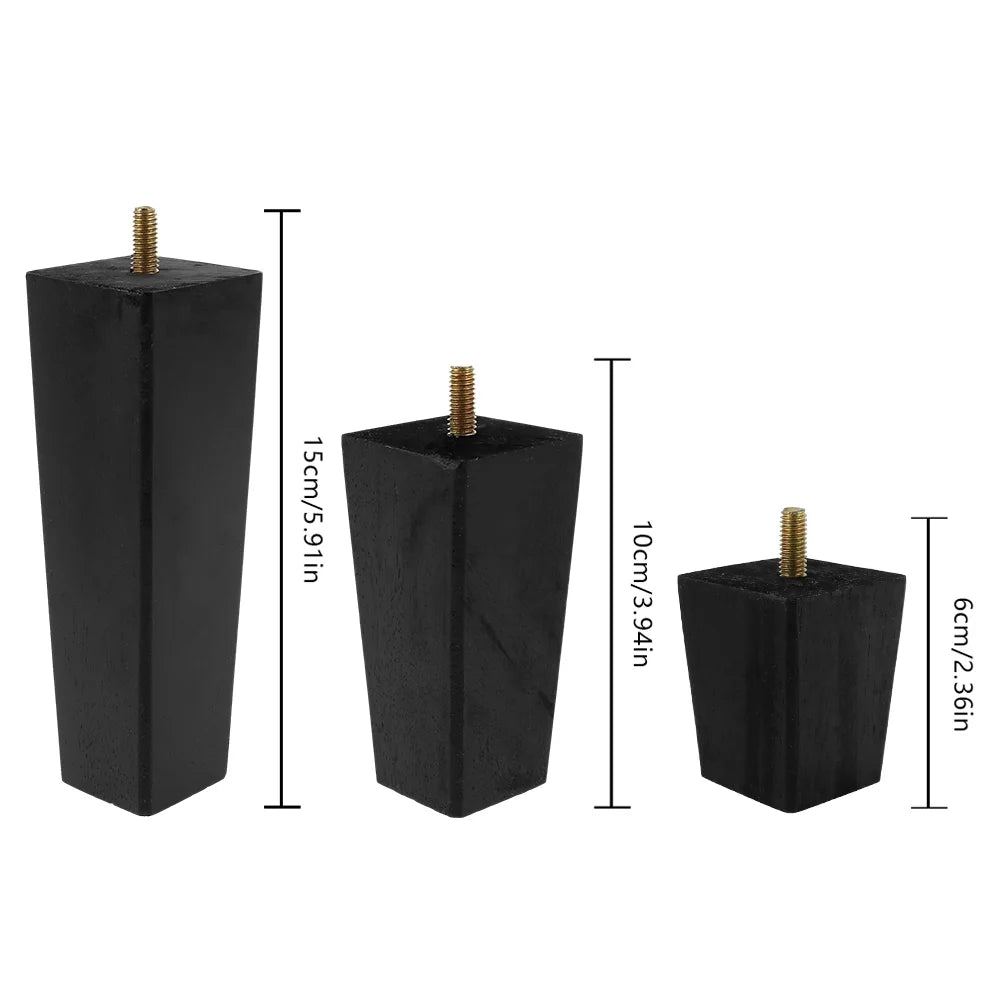 Willstar Height Sofa Legs Set of 4 Solid Wood Replacement Furniture Legs A925692