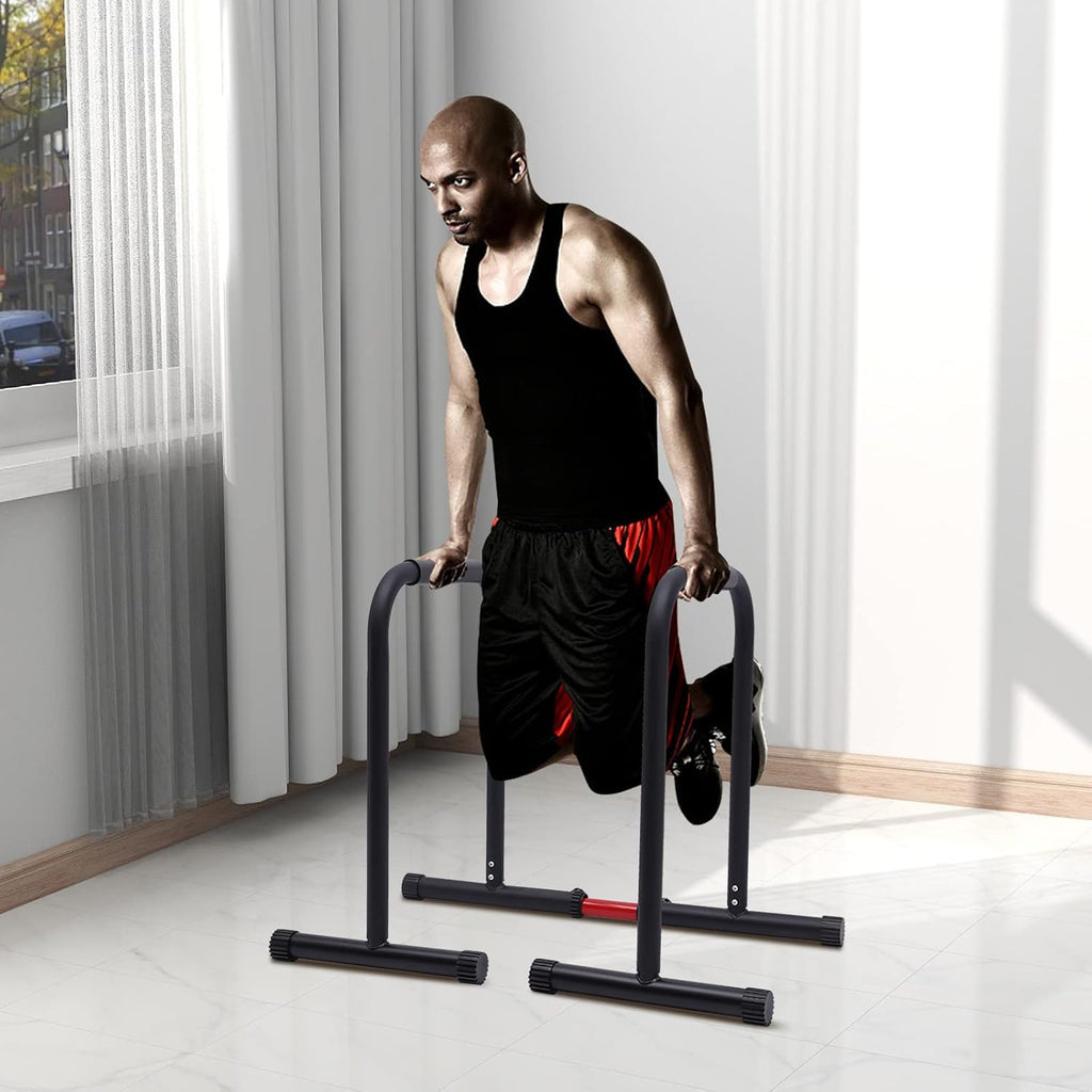 Heavy Duty Dip Stand Adjustable Fitness Parallel Bars for Tricep Dips, 440 LBS Y815
