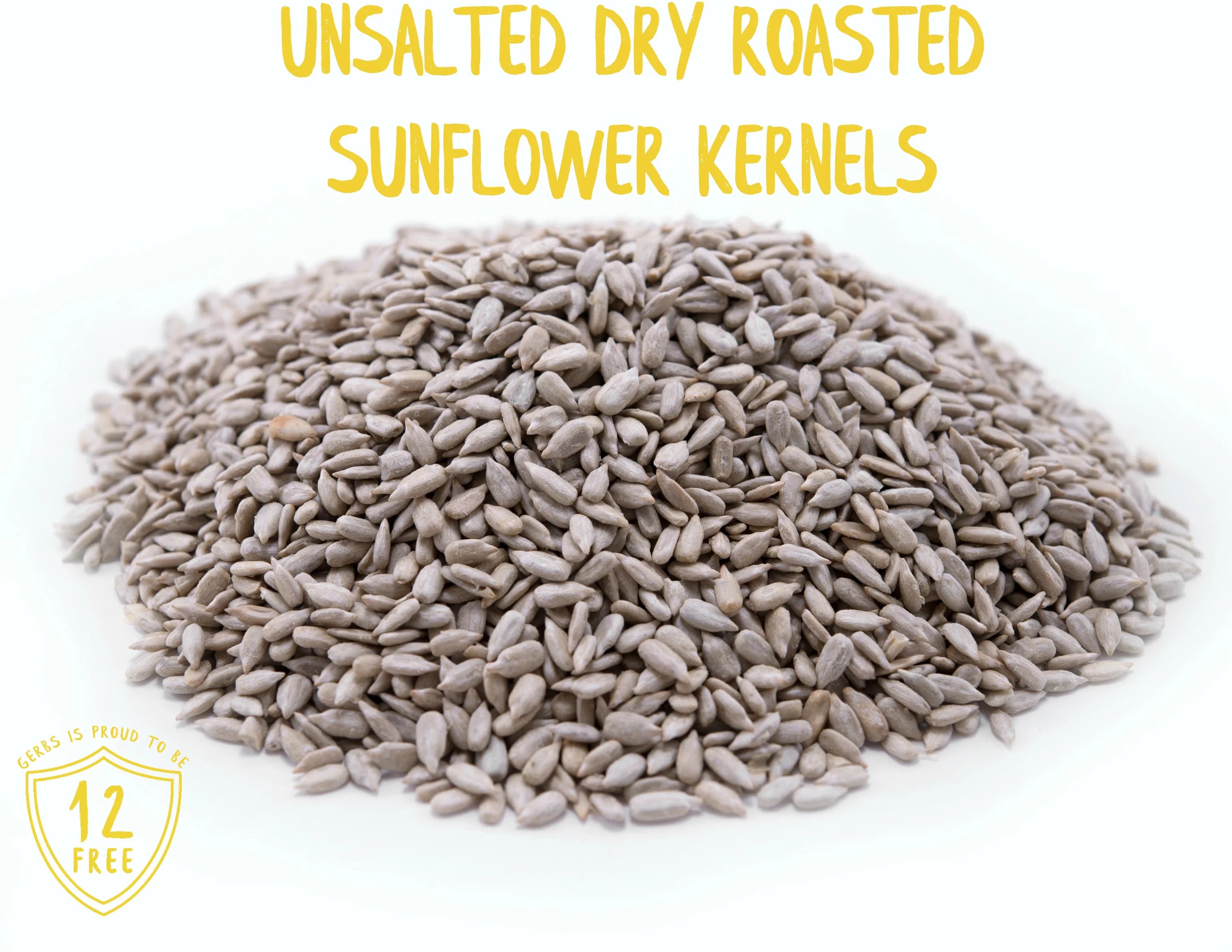 Roasted Sunflower Seed Kernels by Gerbs, Unsalted, 2 LBS, Non GMO B415