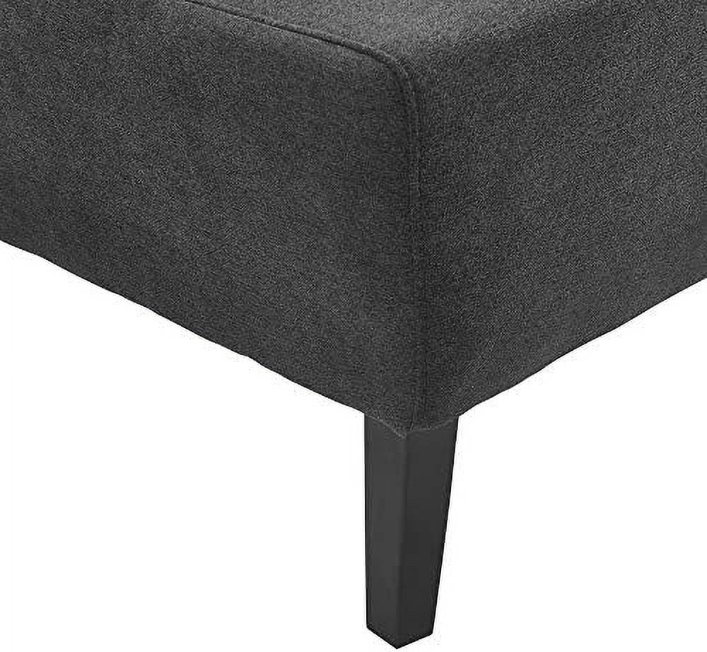 HOOMZNB Palisades Slipper Accent Chair Modern Armless Light Gray Y4292