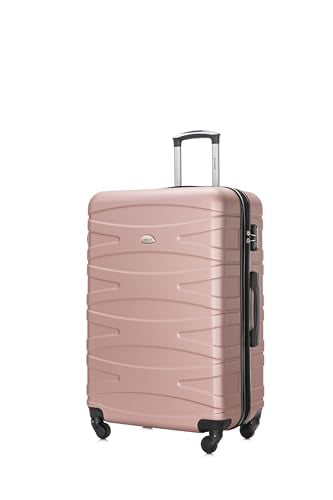 Luggage Set 3 Piece Hard Suitcase with Spinner Wheels and TSA Lock, Rose Gold E924823