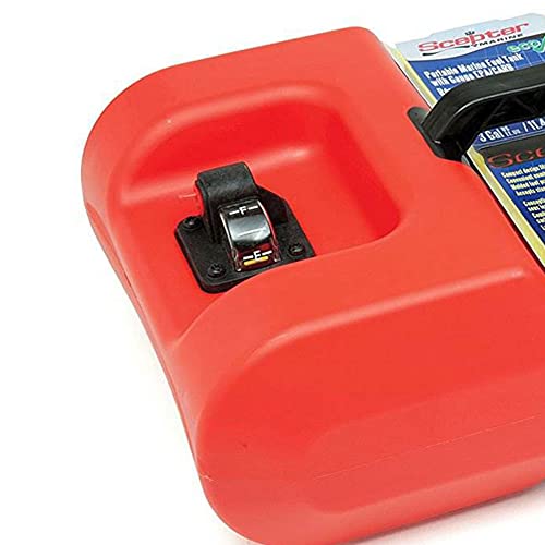 Scepter 08667 9 Gallon Low Profile Marine Fuel Tank for Outboard Boats, Red P8527