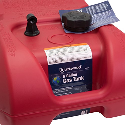 Attwood 6-Gallon Portable Marine Boat Fuel Tank V678