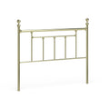 Hillsdale Chelsea Classic Brass Metal Headboard with Round Finials Queen