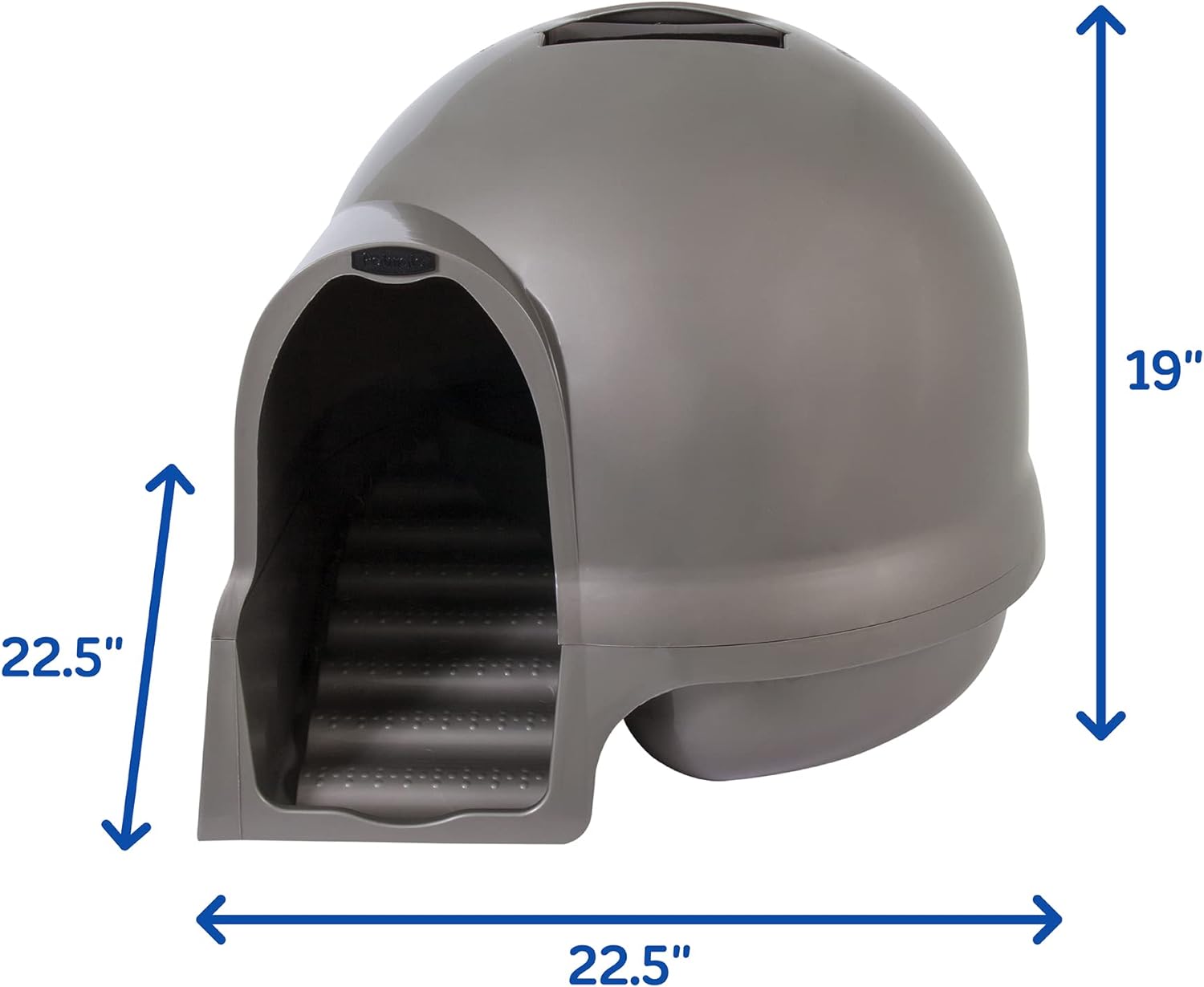 Petmate Booda Clean Step Cat Litter Box Dome, Brushed Nickel J9219