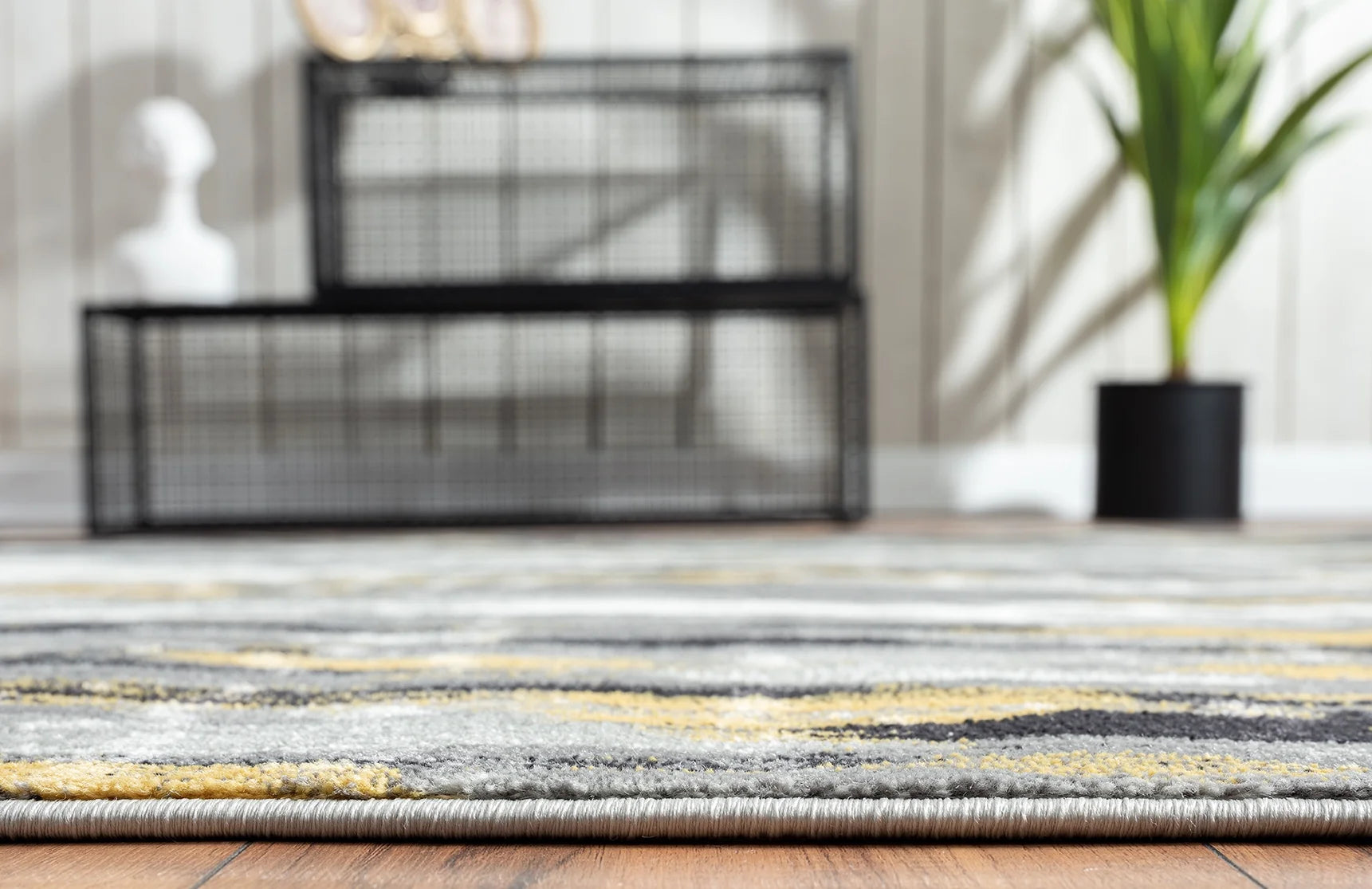 Abani Porto Collection Area Rug 6 x 9 Grey Yellow Q1842